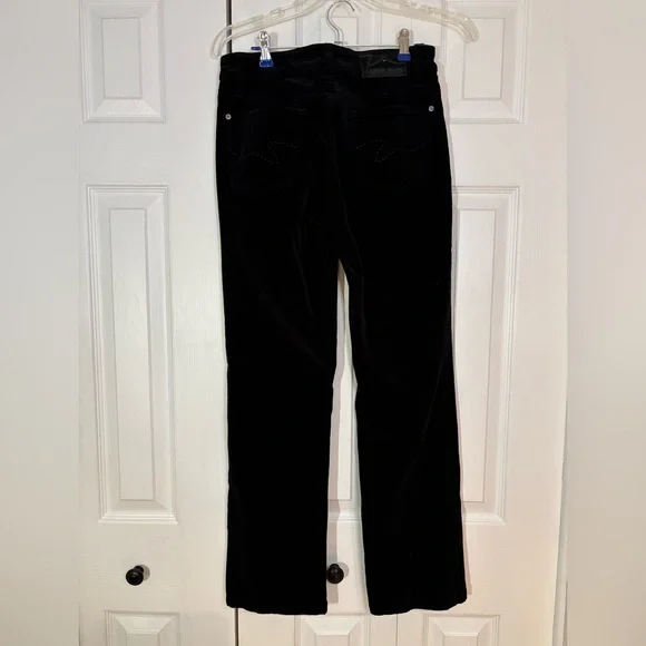 Cambio Black Velour Jeans Style Pants - Picture 2 of 4